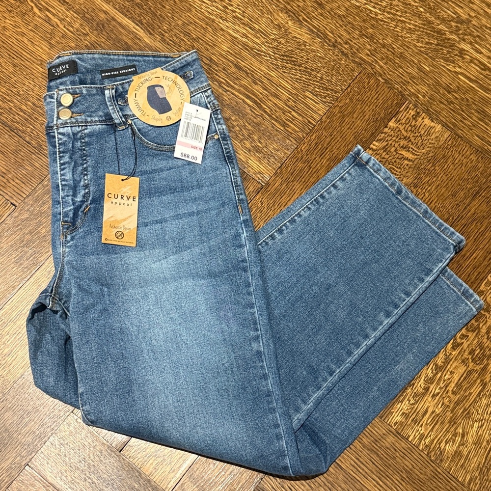 Curve Appeal Authentic Denim High Rise Straight Jean